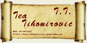 Tea Tihomirović vizit kartica